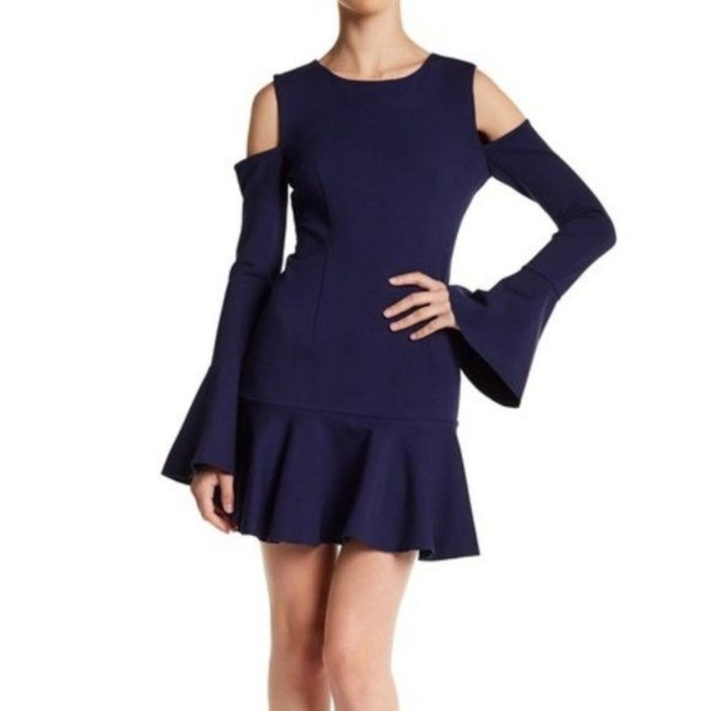 Few Moda Pleated To Believe It Mini Dress Navy, L